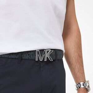 MICHAEL KORS Reversible Monogram Buckle Belt